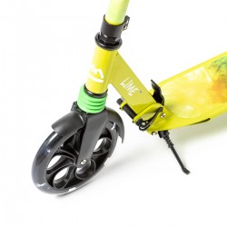 Faltbarer Scooter Lime mit Lichtern an den Rädern Startseite