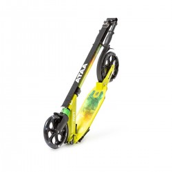 Faltbarer Scooter Lime mit Lichtern an den Rädern Startseite