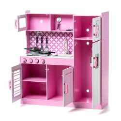 Küche aus holz für kinder mit zubehör 100x32x110 cm Küchen für Kinder
