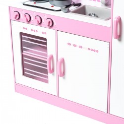 Küche aus holz für kinder mit zubehör 100x32x110 cm Küchen für Kinder