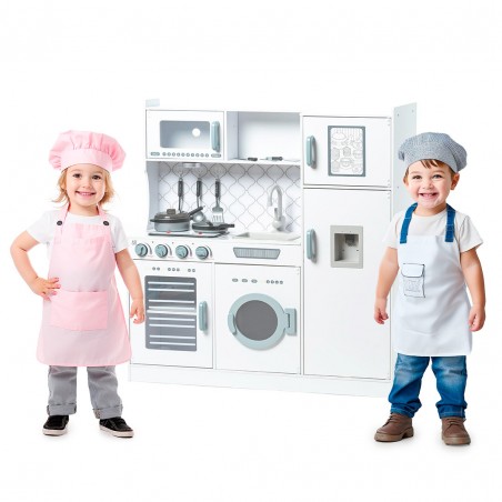 Küche aus holz für kinder mit zubehör 100x32x110 cm Küchen für Kinder