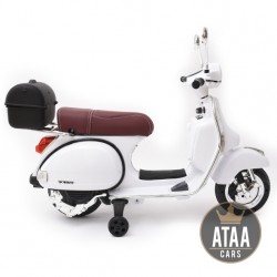 Elektromotorrad für Kinder mit Batteri Vespa Klassisch 12v mit Piaggio Lizenz 