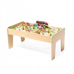 Aktivitäts-Tisch mit Holzbahn Küchen für Kinder