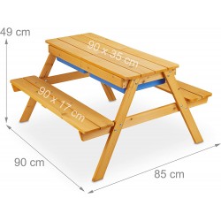 Liverpool Bank und Picknick-Tisch für Kinder aus nachhaltigem Holz Outdoor und garten