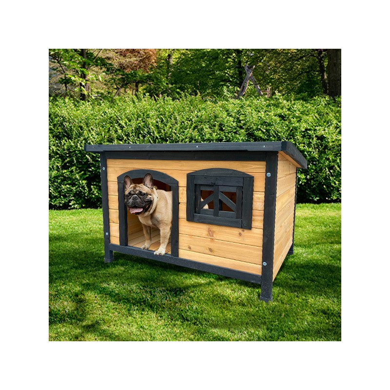 Umweltbewusste Holzhütte für Hunde Toby Outdoor und garten
